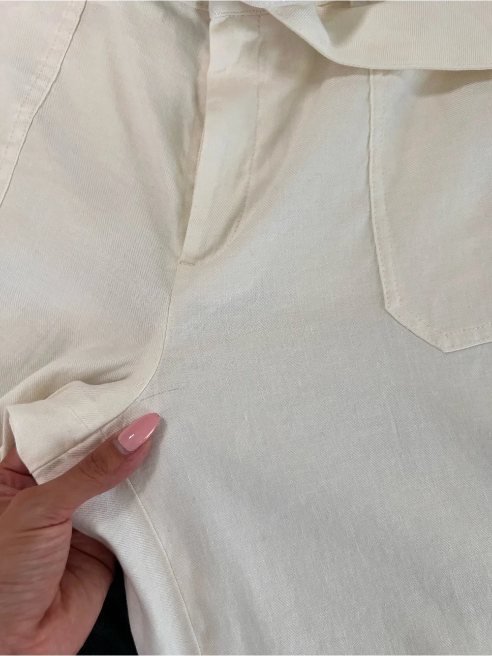 Banana Republic Wide Leg High Rise Linen Blend Pant Women’s Size 8 Off White KK
